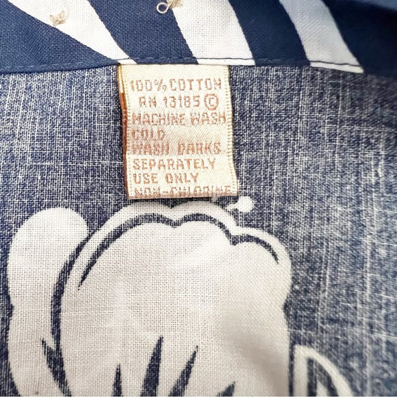 Campia Moda Hawaiian Men’s shirt Size Medium Tropical Blue/White - Picture 5 of 13